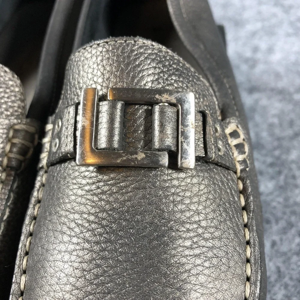 Naturalizer Shoes Womens‎ Size 8.5 M Metallic Pewter Pixie Loafers Driving Moc